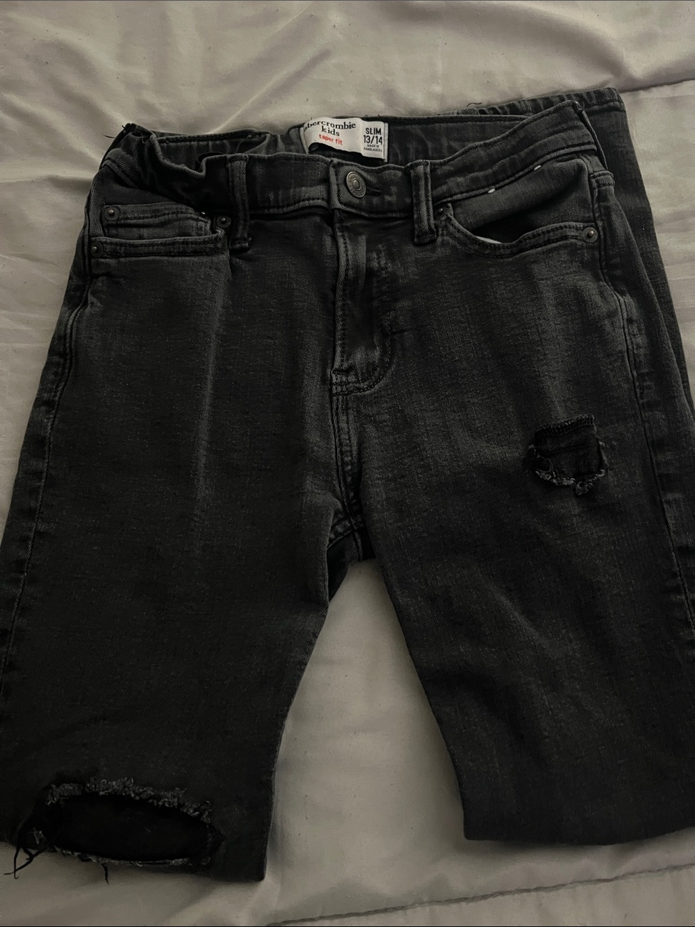 Abercrombie & Fitch Kids Black Distressed Jeans